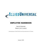 Responsibilities It is up to each employee to help make USDA a safe workplace for all of us. . Allied universal employee handbook 2022 pdf